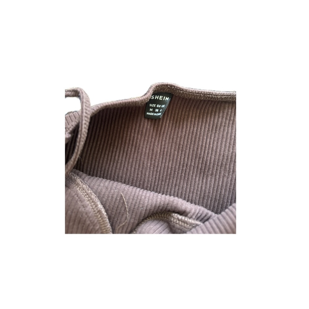 Brown Ribbed Bodysuit - Picture 3 of 3